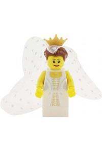 Bride Minifigure - Bride with Tiara, Veil and Train - twn143