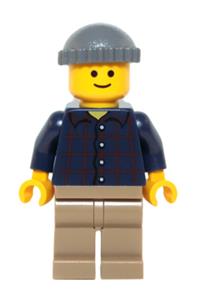 Pool Player Minifigure - Pool player minifigure without a back print - twn219