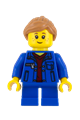 Girl wearing a denim jacket with blue short legs - twn254