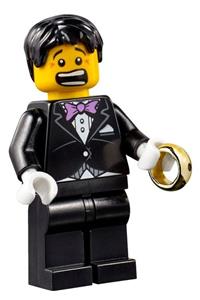 Groom Minifigure - Groom wearing a lavender bow - twn256