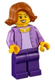 Mom - Medium Lavender Jacket over Lavender Shirt, Dark Purple Legs, Dark Orange Female Hair Short Swept Sideways - twn299