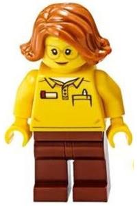 Toy Store Worker Minifigure - Female toy store worker - twn381