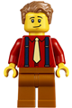 Male, Medium Nougat Hair, Red Shirt, Tan Tie, Dark Blue Suspenders, Dark Orange Legs - twn386