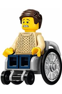 Male with Tan Knit Sweater - Male minifigure wearing a tan knit sweater, dark blue legs, and dark brown hair - twn388