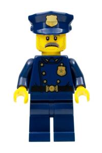 Police Officer Minifigure - 1940s Era Police officer with a moustache - twn404