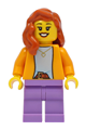 Mom - Bright Light Orange Jacket, Medium Lavender Legs, Dark Orange Hair - twn416