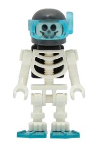 Skeleton - Diver, Black Air Tanks, Dark Turquoise Flippers, Dark Bluish Gray Helmet twn429