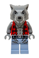 Werewolf wearing a torn red flannel shirt, a bare chest with fur and muscles, and sand blue legs with a belt and tears - twn527