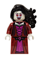 Female vampire with black hair wearing a dark red dress - twn530