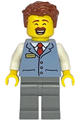 Male Shopping Street Shop Manager with reddish brown hair wearing a sand blue shirt and dark bluish gray legs - twn533