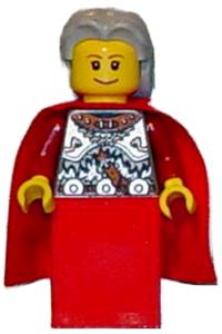 Viking Red Chess Queen Minifigure - A red Viking chess queen with glued portions - vik028