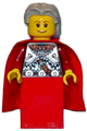 A red Viking chess queen with glued portions - vik028