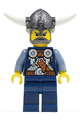 Blue chess bishop Viking with horns glued to helmet - vik033
