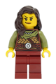 Viking Warrior - Female, Leather Armor, Dark Red Legs, Dark Brown Hair - vik041