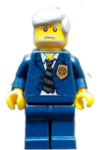 Police - World City Chief, Dark Blue Suit with Badge and Tie, Dark Blue Legs wc006