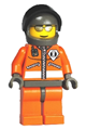 Coast Guard World City - Orange Jacket with Zipper, Silver Sunglasses, Dark Bluish Gray Helmet, Dark Gray Hands - wc019