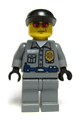 Police - Security Guard, Dark Bluish Gray Legs, Black Cap - wc022