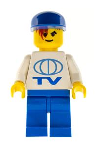 TV Logo Large Pattern on Front, Lego Soccer Logo on Back, Blue Legs, Blue Cap wc4457