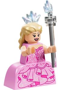 Glinda - Glinda minifigure wearing a bright pink dress with a wide skirt and panniers - wck016