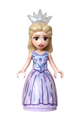 Glinda wearing a lavender wide skirt dress and a crown tiara - wck024