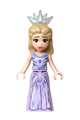 Glinda mini doll wearing a lavender dress and a crown tiara - wck027