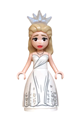 Glinda mini doll wearing a white dress with a wide skirt - wck029