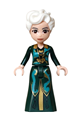 Madame Morrible mini doll wearing a dark green and dark turquoise dress - wck030