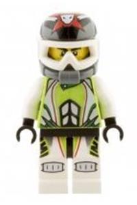 Team X-treme Daredevil REX-treme - Minifigure wearing a dirtbike helmet from Team X-treme Daredevil 1 REX-treme - wr001