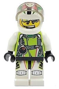 Team X-treme Daredevil DEX-treme - DEX-treme minifigure from Team X-treme Daredevil 2 with a standard helmet - wr008