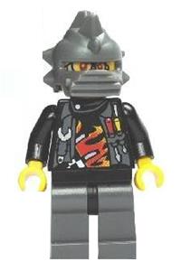 Billy Bob Blaster Minifigure - Backyard Blaster 3 Billy Bob Blaster with spiked helmet - wr018