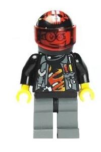 Billy Bob Blaster Minifigure - Billy Bob Blaster with a standard helmet from the Backyard Blaster 3 theme - wr024