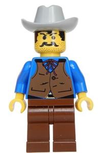 Flatnose Curry Minifigure - Cowboy with a blue shirt (Flatnose Curry) - ww013