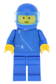 Jacket with Zipper - Blue, Blue Legs, Blue Helmet, Trans-Light Blue Visor - zip004