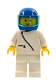 Jacket with Zipper - White, White Legs, Blue Helmet, Trans-Light Blue Visor - zip008