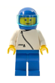 Jacket with Zipper - White, Blue Legs, Blue Helmet, Trans-Light Blue Visor - zip011
