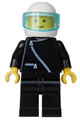 Jacket with Zipper - Black, Black Legs, White Helmet, Trans-Light Blue Visor - zip020