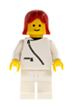 Jacket with Zipper - White, White Legs, Red Female Hair - zip034
