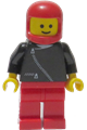 Jacket with Zipper - Black, Red Legs, Red Classic Helmet - zip041