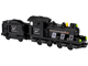 Large Black Train Engine with Tender thumbnail