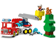 Fire Truck with Hose and Firefighter thumbnail