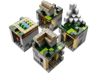 Minecraft Lego Collectible 3 Piece Set - (The Original) Minecraft 21102,  the Village 21105, the Nether 21106. (Recommended Age 10-15 Yrs)