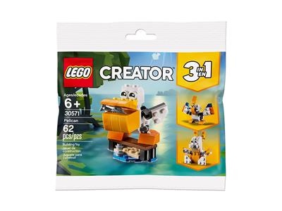 LEGO 30571 Creator 3-IN-1 Pelican Bird And Bunny Rabbit Poly Bag 