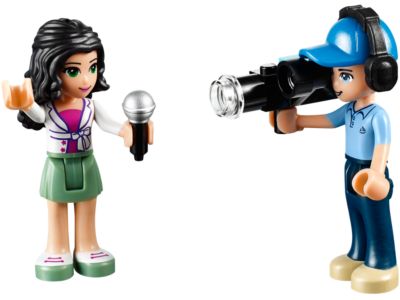 Details about   Lego Friends 41056 HEARTLAKE NEWS VAN Emma Andrew microphone TV decal NEW
