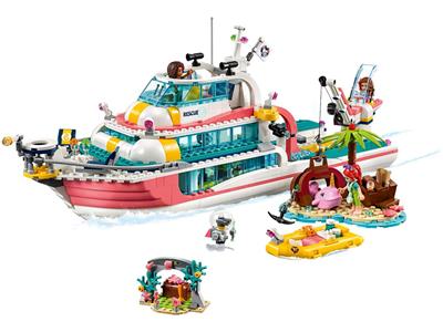 NEW/NISB RETIRED! LEGO 41381 FRIENDS Rescue Mission Boat 908 Piece Set 
