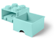 4 Stud Aqua Light Blue Storage Brick Drawer thumbnail