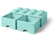 8 Stud Aqua Light Blue Storage Brick Drawer thumbnail