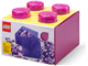 Pink Clear Brick Shaped Storage Box thumbnail