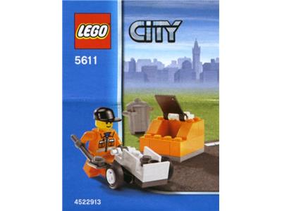 Lego New City Set 5611 Garbage Man Factory Sealed Construction Worker