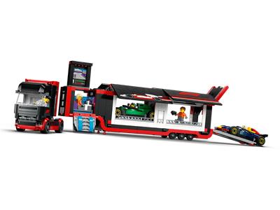 LEGO 60445 City Formula 1 F1 Truck with RB20 & AMR24 F1 Cars