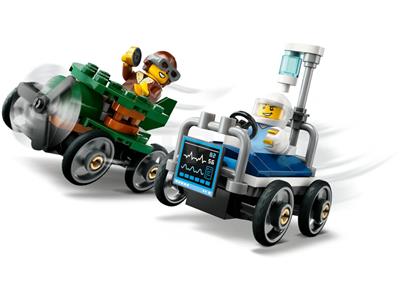LEGO 60459 City Soapbox Racing Airplane vs. Hospital Bed